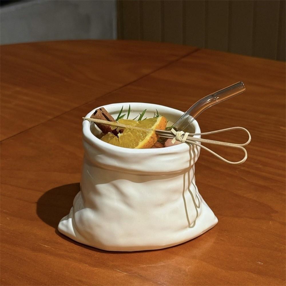 Non-slip Cloth Bag Shaped Mug Heat-resistant Irregular Mugs Milk Cups Coffee Cups  Kitchen Drinking