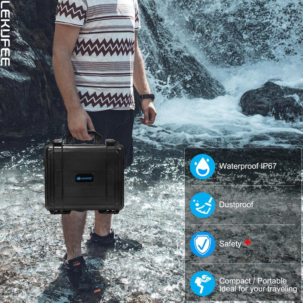 Твердый чехол Lekufee для DJI Mini 4 Pro, Водонепроницаемый кейс для хранения DJI Mini 4 Pro, DJI Mini 3 Pro, DJI RC и DJI RC N1 (Только жесткий чехол)