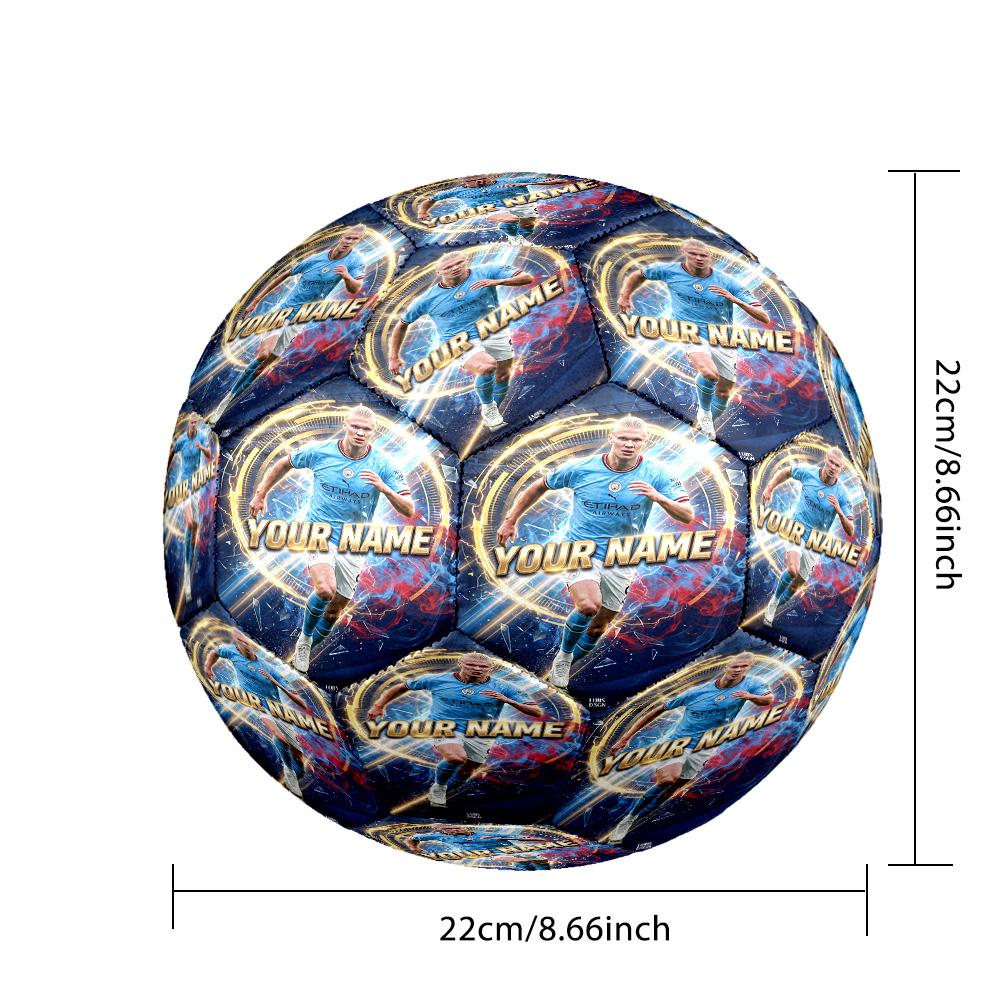 Erling Haaland Fashion Size 5 Football Wearproof Non‑Slip Soccer Ball For Sports Training Entertainment Use