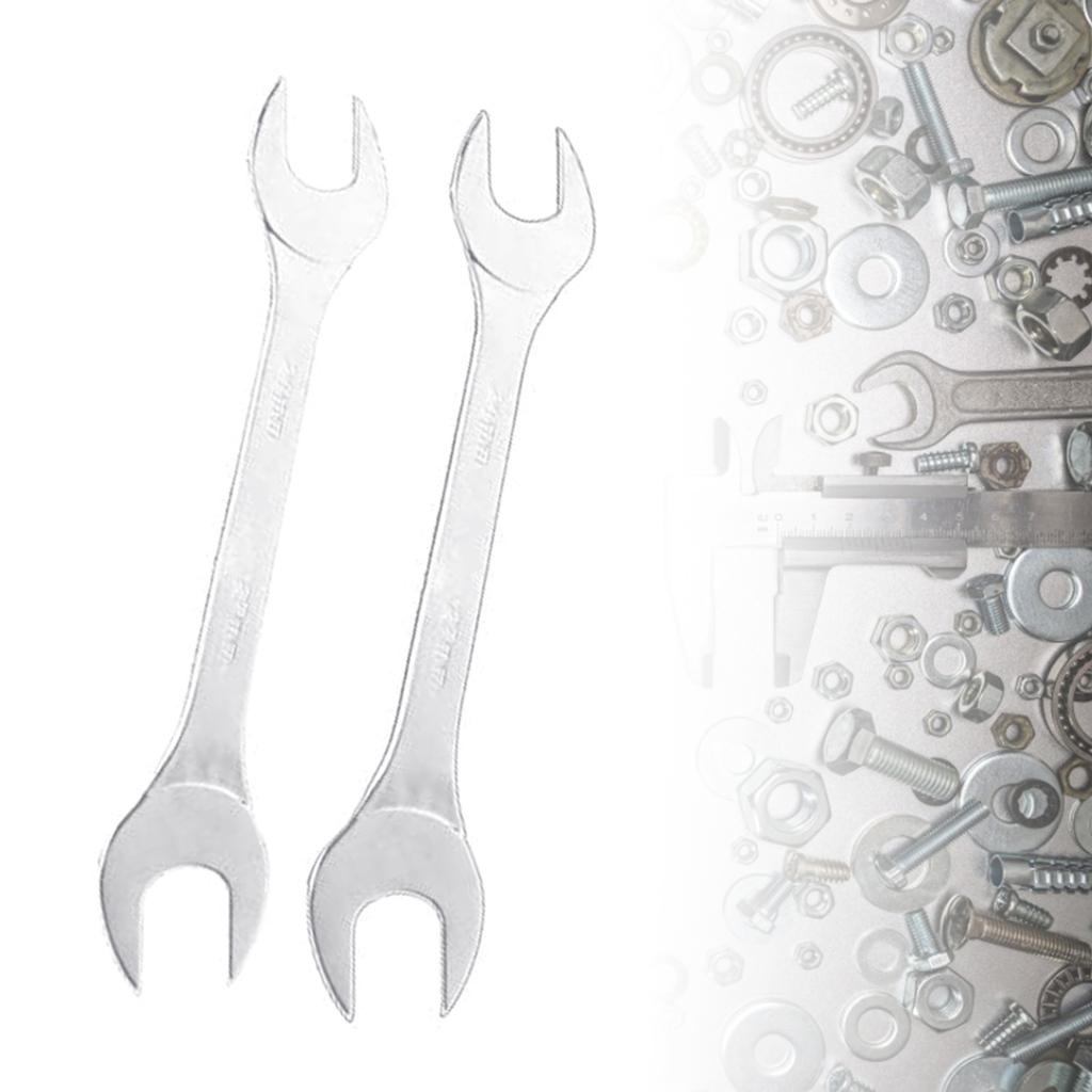 2Pcs Double End Spanner Tool Ultra Thin Spanner Open Ended Flat Spanner Metric Wrench for Under Limited Space Conditions