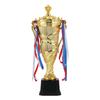 Металлическая модель золотого цвета Трофей Металлический материал Золотые статуэтки Кубок Награда Соревнование Футбол