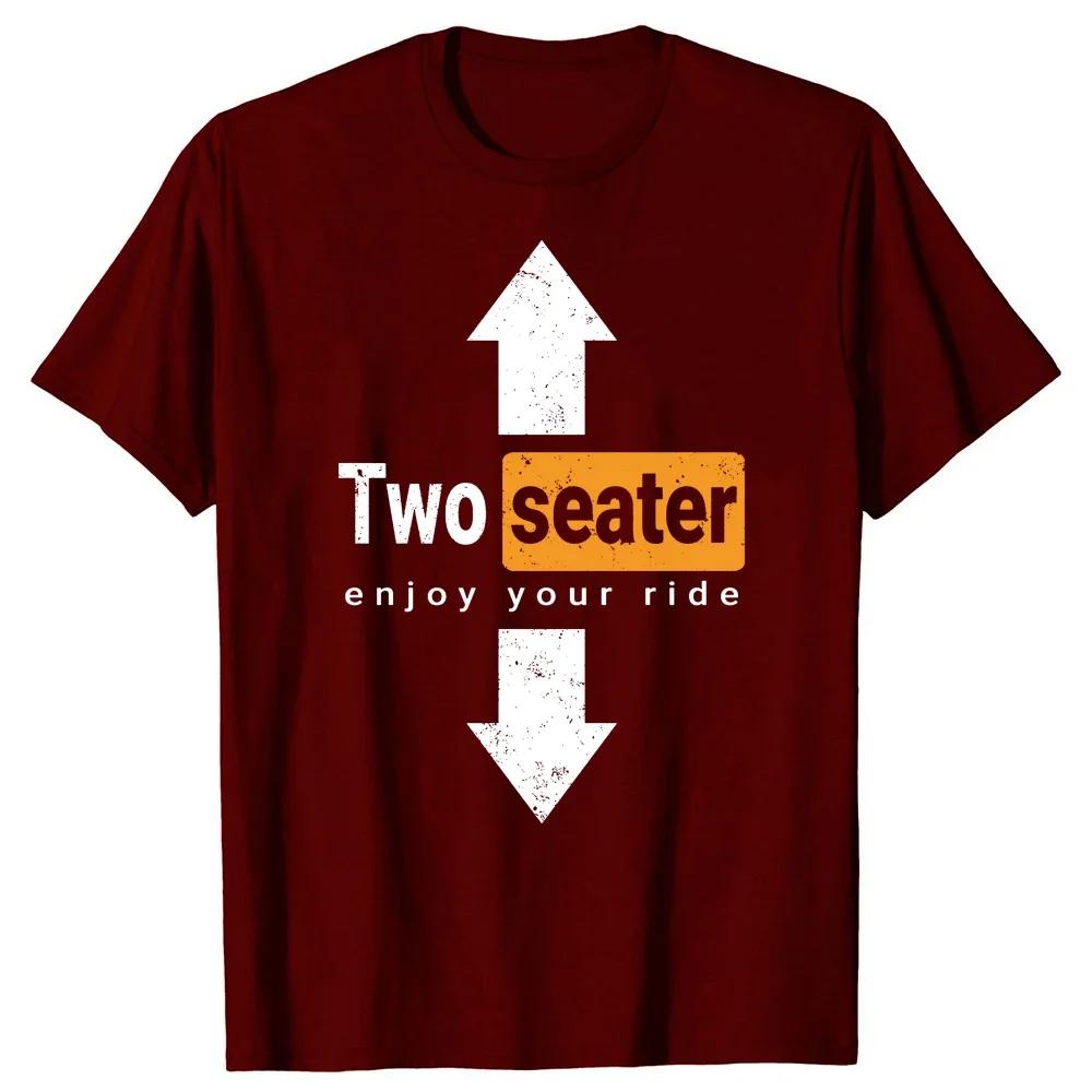Graphic Cotton Streetwear Short Sleeve Gifts Summer Two-Seater T-shirt Two Seater Funny Adult Humor Dad Joke T Shirts