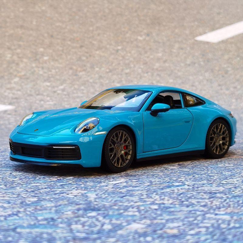 AABH1 Welly 1:24 Porsche 911 Carrera 4S Alloy Sports Car Model Diecast Metal Toy Vehicles Car Model High Simulation Childrens Toy Gift