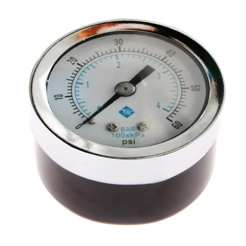 1/8inch NPT Air Compressor Hydraulic Pressure Gauge 0-60 PSI Air Compressor Hydraulic Vacuum Gauge Pressure Tester