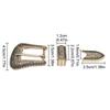 1Set Replacement Parts Craft Buckle DIY For Men Vintage Alloy Belt Buckle Embossed Three Piece Pin