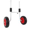 Kayak Cart with 10 Inch Solid Wheels Adjustable Width Heavy Duty Foldable Canoe Carrier Boat Trailer Transport