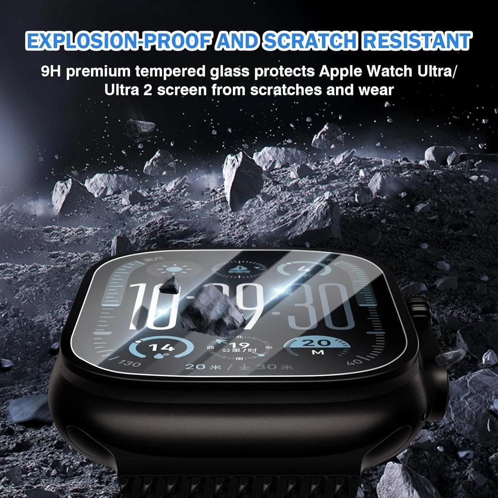 Tempered Glass Film Quick Pasting For Apple Watch Ultra 3/2/1 49mm Easy To Install Screen Glass Protective Film Ultra 3-2-1 49mm