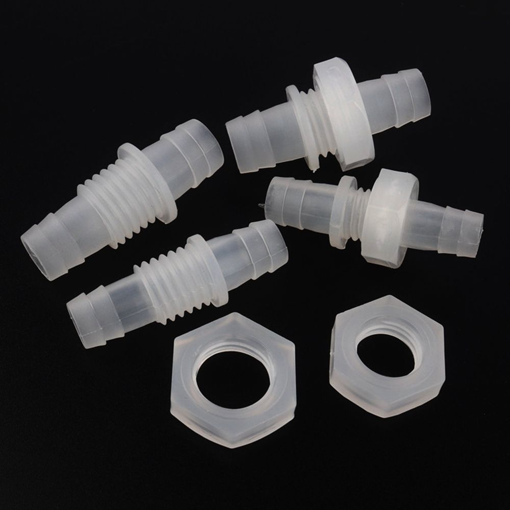 5pcs PP Air Pump Pagoda Joints Hose Fittings Thread Hex Nut Fish Tank Adapter Straight Connectors