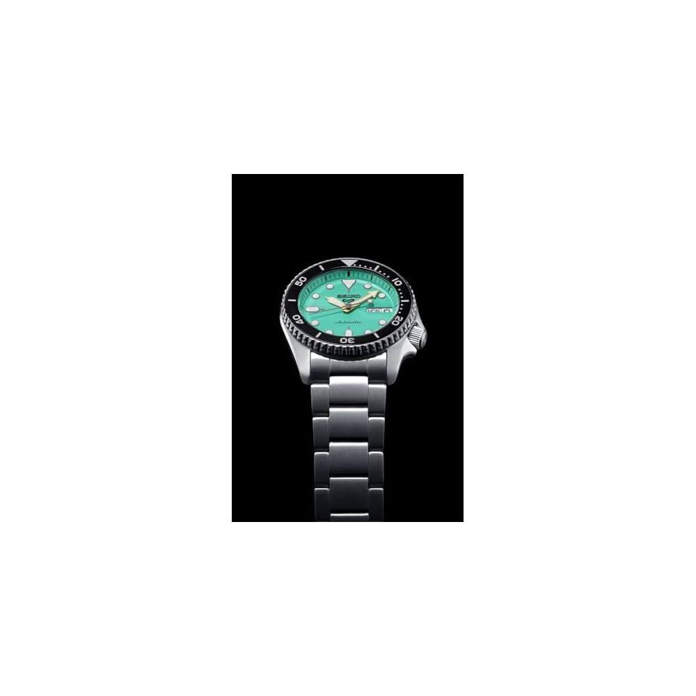 Seiko 5 Sports SBSA229 Мужские Унисекс Механические Автоматические Часы Зеленый Циферблат Нержавеющая Сталь Среднего Размера с Календарем Даты и Дня Недели