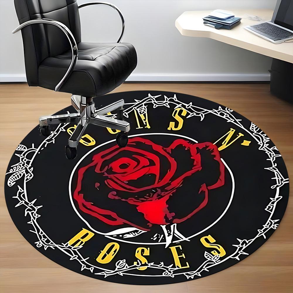 1pc Guns N' RosesChair Carpet for Office, Non-slip, Soft and Durable Office Rug for Interior Decoration, Perfect for Office yy250925133