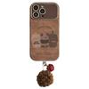Autumn and Winter Cartoon Animals for IPhone16 Mobile Phone Case for Apple 15promax Suede 14 Hair Ball Rope 17
