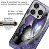 For iPhone 16 Pro Max Case Pattern Printing Anti-Drop Tempered Glass+TPU Phone Cover