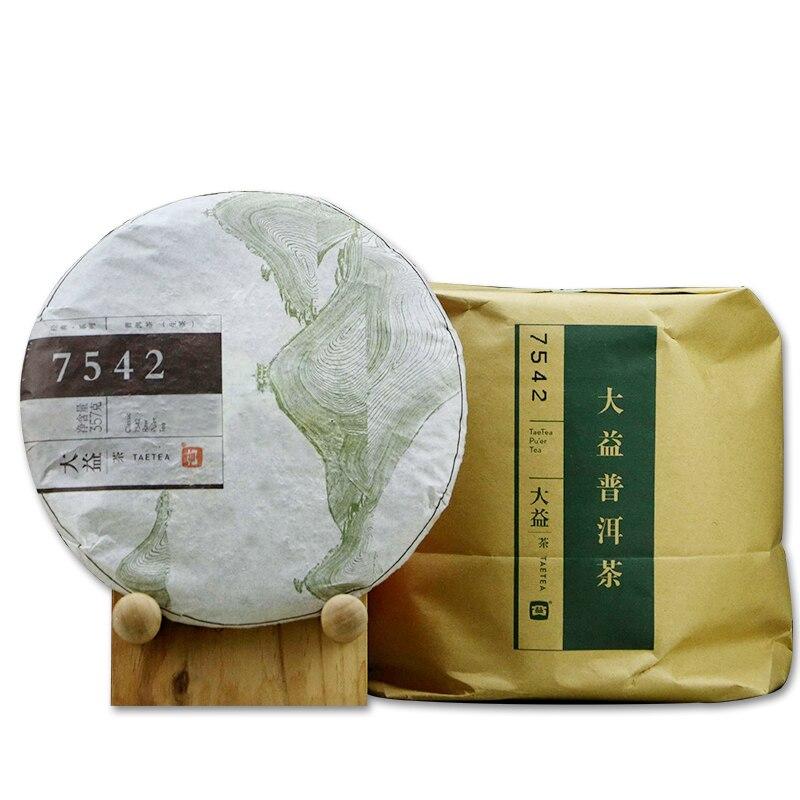 2014 TAETEA 7542 Raw Puerh Dayi 1401 Batch Sheng Puer Menghai Tea Cake 357g