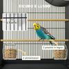 4 Door Bird Cage With 2 Bowls 2 Perches And Tray Made Of Metal And Plastic 47.5x36x54.5 Cm Black