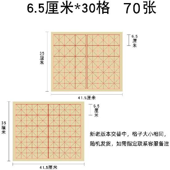 QinXingBaiHuoDian Chinese Copying Crafts Calligraphy practice art Supplies Rough Edge Paper Rice Grid Calligraphy Brush Writing Practice for