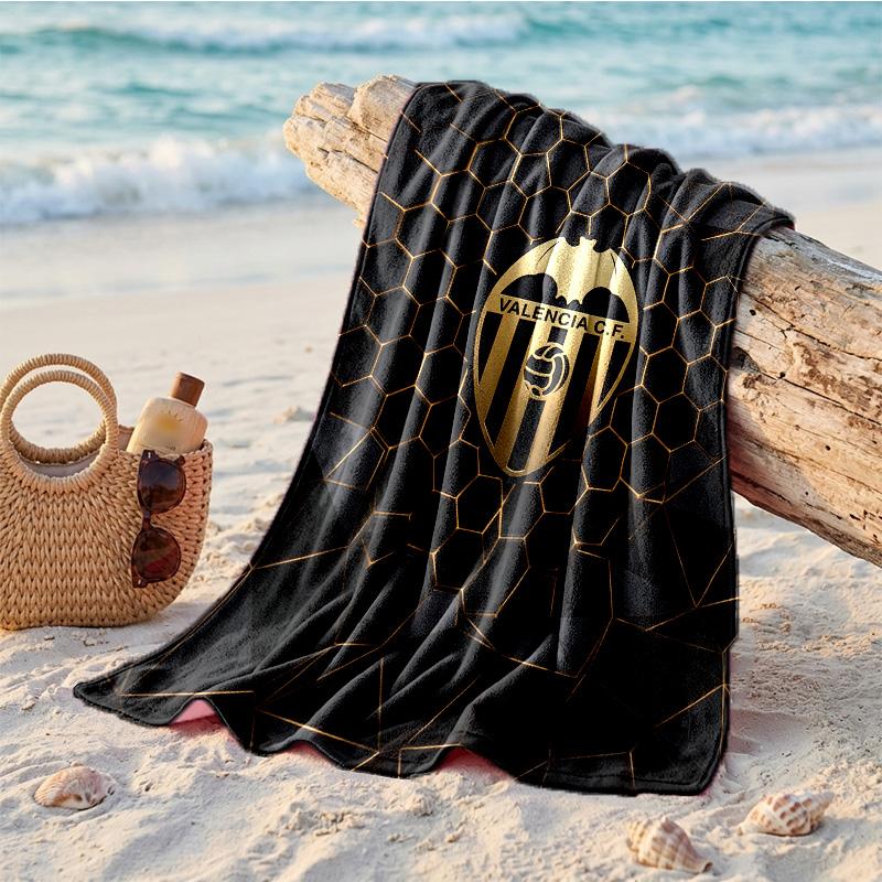 Valencia FC Print Microfiber Beach Towel Quick Dry Absorbent Large Towel For Beach Swimming Travel