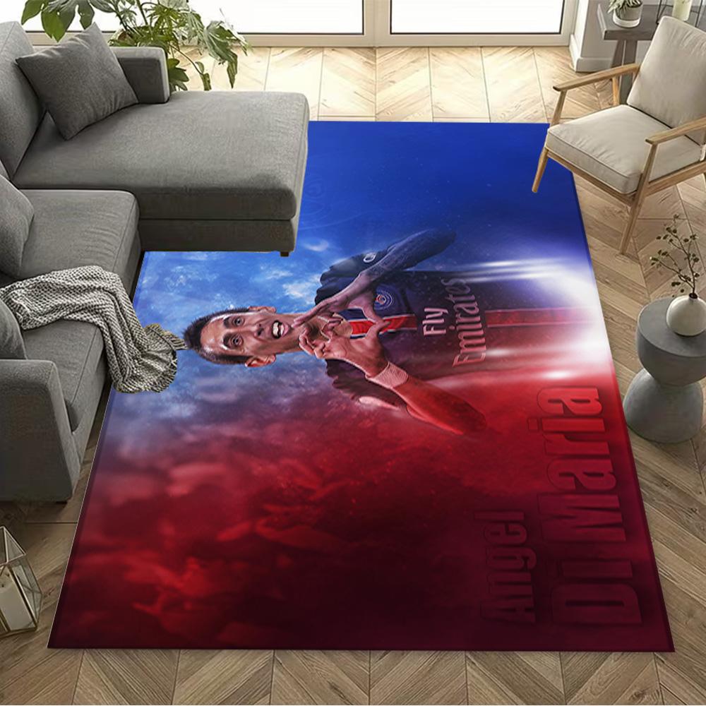 Dynamic Soccer Player Action Carpet Design for Balcony Hallway Outdoor Kitchen Anti-slip Rug Anime Office Decor Perfect Gift for Friends & Family