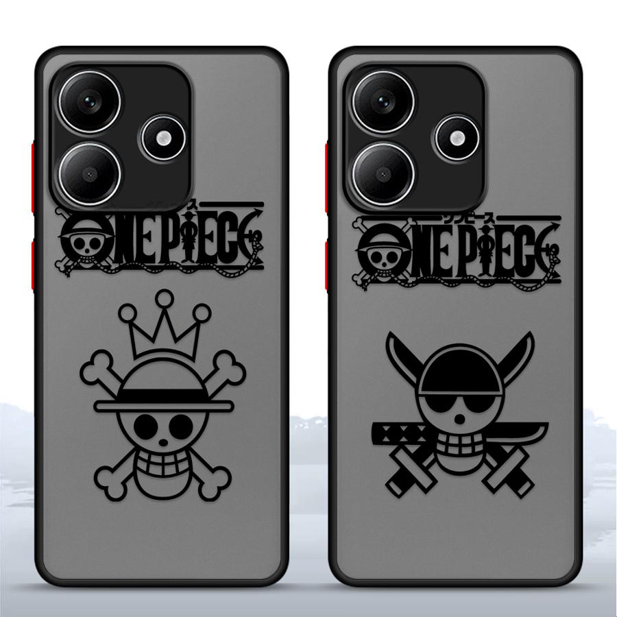 Аниме One Piece Логотип Чехол Задняя крышка телефона для Xiaomi Redmi Note 14 13C 10 9S 12 A4 11 14C 13 Pro Plus