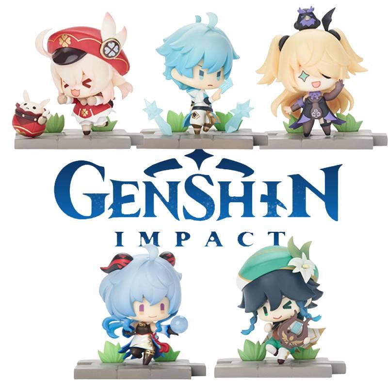 Серия Genshin Impact Фигурка из ПВХ Барбара Фишль Венти Кли и Другие Идеально для Домашнего Декора 8*5*7.5см