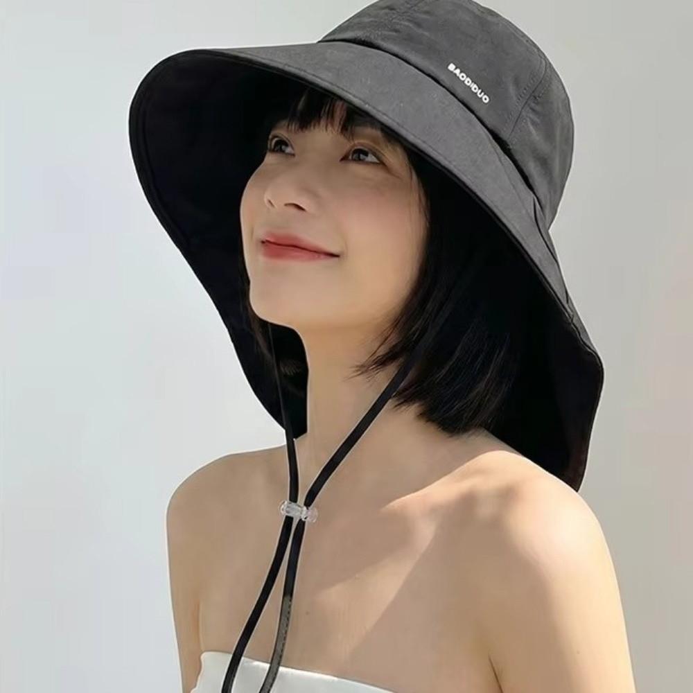 Foldable Women's Sun Hat UV Protection Bucket Hat Fashion Wide Brim Hat for Outdoor