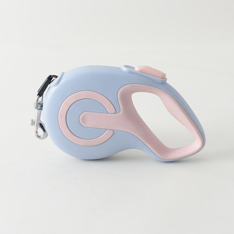 Светоотражающий выдвижной поводок для собак с резиновым покрытием для использования на открытом воздухе