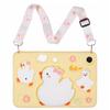 For Samsung Galaxy Tab A8 10.5 (2021)/X205 Silicone Tablet Case 3D Duck Pattern Design Protective Cover with Shoulder Strap