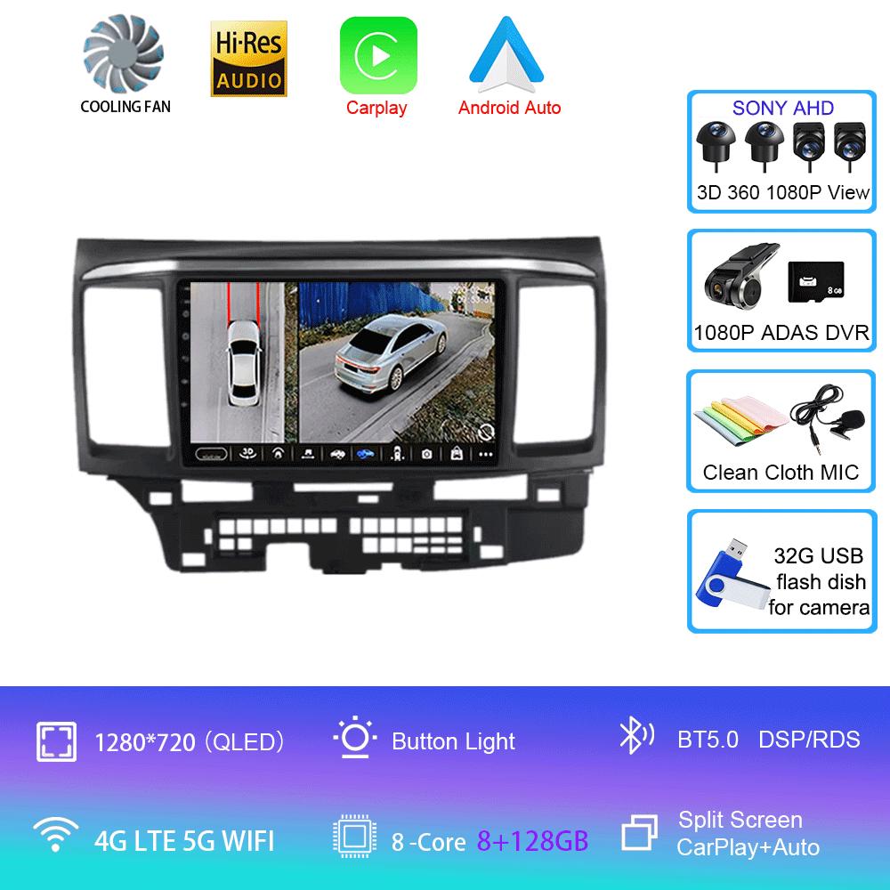 Android 14 для MITSUBISHI LANCER 9 10 X 2008 2009 2010 2011 - 2016 9-дюймовый стерео аудио автомобильный радиоприемник GPS плеер Carplay Auto Screen