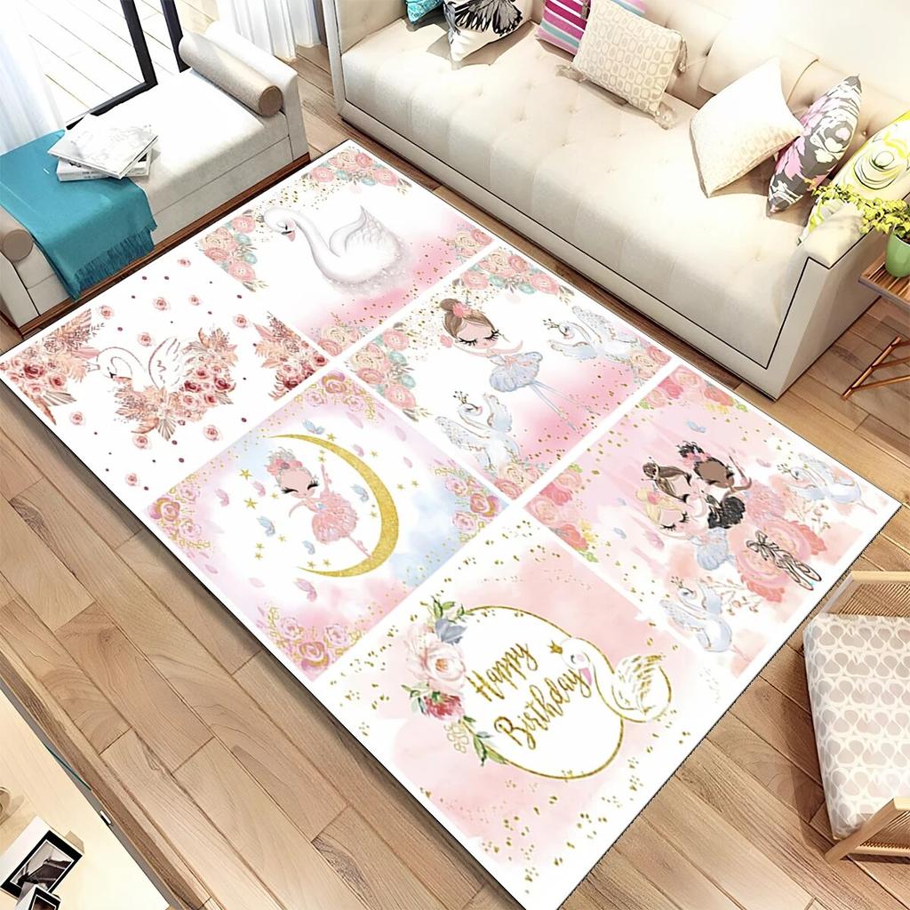Милый коврик для балета, балерины, феи, мультяшный коврик, ковер для дома, гостиной, спальни, дивана, коврик для двери, детский нескользящий коврик