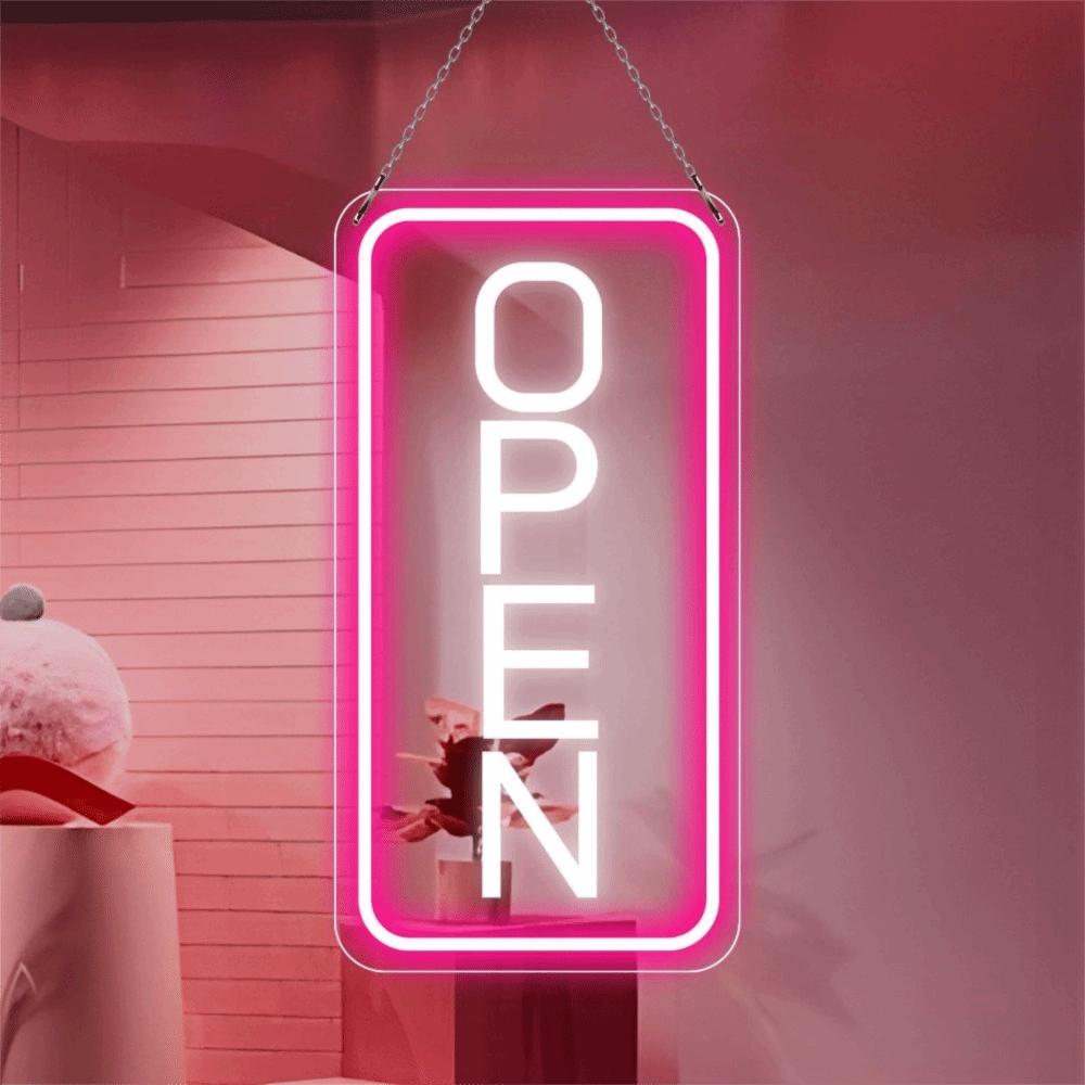 Soft Silicone Light Strip Open Neon Sign Adjustable Brightness Business Store Sign Salon Decor