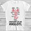 Anatomy Of An Axolotl Kawaii Mexican Fish Ocean Funny Gift Tee T Shirt M1003