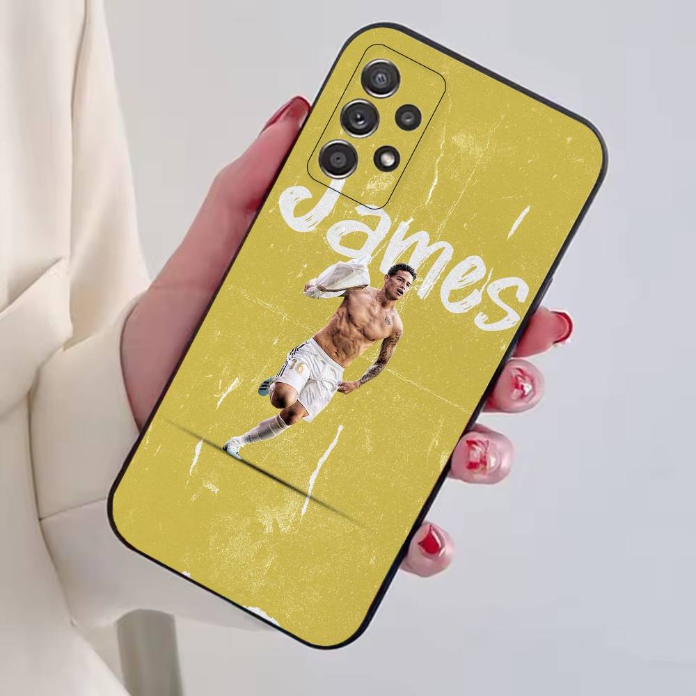Футбольный чехол для телефона J-James Rodriguez для Samsung S25, S24, S21, S22, S23, S30, Ultra, S20, Plus, Fe, Lite, Note, 10, Черный чехол