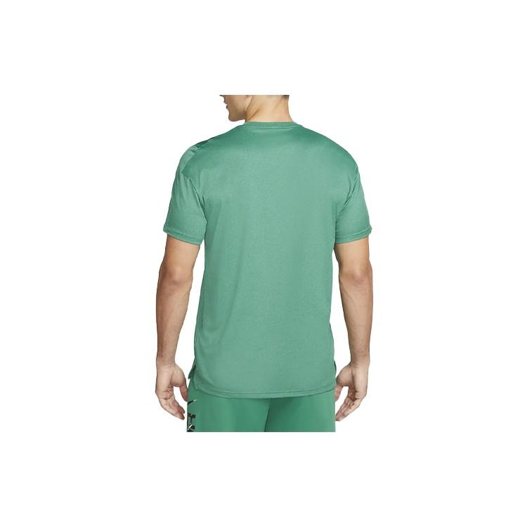 Nike T Shirts Men's Noble Green Crew Neck Moderate Straight Fit CZ1182-333