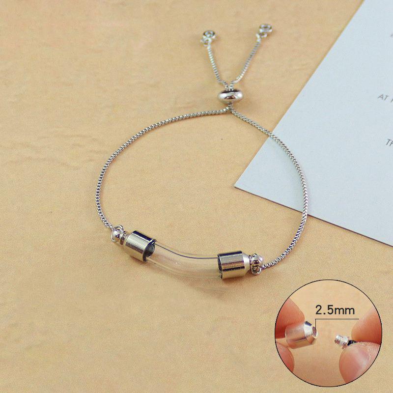 Glass Elbow Bracelet Glass Bend Bracelet Empty Bottle Bracelet Hand Woven Rope Handmade Open Cinnabar Bottle