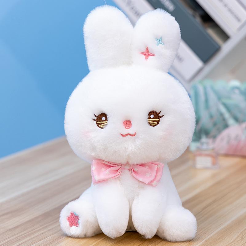 Eight Inch Star Rabbit Plush Toy Doll Cute Little White Rabbit Doll Little Rabbit Children's Birthday Gift