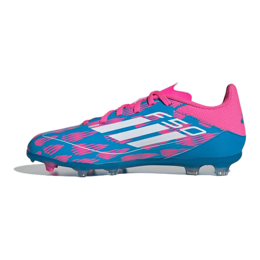 Adidas F50 League Мультигрунт Солнечный Синий Облачно-Белый Солнечный Розовый (GS) Детские кроссовки IF1365