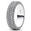 Authentic 925 Sterling Silver Love Message Herbarium Cluster Timeless Pave Single-row Rings For Women Gift Fashion Jewelry