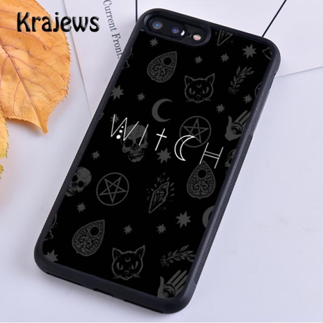 Мягкий чехол Krajews Witch Witchcraft для iPhone 14 5 SE 6s 7 8 plus X XR XS 11 12 13 pro max Samsung S21 S22ultra Plus