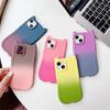 Стильный чехол с милыми кошачьими ушками и градиентом для iPhone 15 14 13 12 11 Pro Max XS X XR 7 8 Plus, мягкая матовая силиконовая задняя крышка