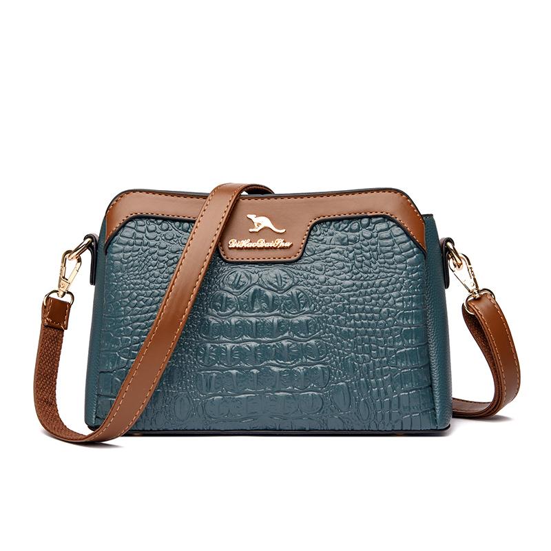 Женская сумка через плечо из крокодиловой кожи, маленькая сумка-мессенджер