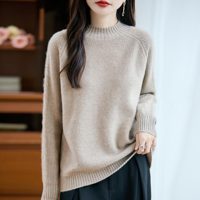 Женский кашемировый свитер Qinghe кашемир 30% кашемир 70% шерсть осенне-зимний пуловер теплый и модный