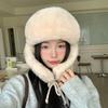Japanese Autumn and Winter Hats for Women Big Head Circumference Small Bag Head Hat Fashionable and Versatile Lei Feng Hat Warm Plush Hat