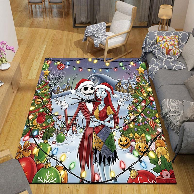 1Pc Christmas Nightmare Before Christmas Rug Office Carpet Indoor Outdoor Doormat Nonslip Soft Living Room Christmas Halloween Gift D922481