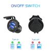 Dual USB 4.2A 12-24V Car Boat Motorcycle Tractor Charger Power Plug Outlet With Touch Switch Fast Charge RV/yacht Modification
