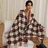 Scarf Women's Autumn and Winter Double-sided Love Plaid Fringed Shawl Warm Versatile Scarf Imitation Cashmere Scarf