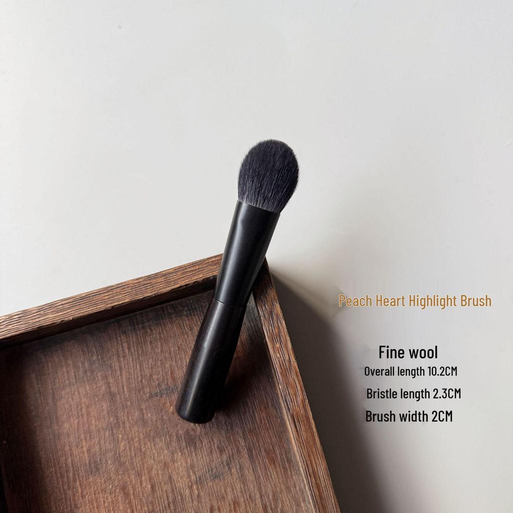 Мини Портативный Набор Кистей для Макияжа из Черного Дерева: Кисти для пудры из шерсти, контурные, для стипплинга и теней для век