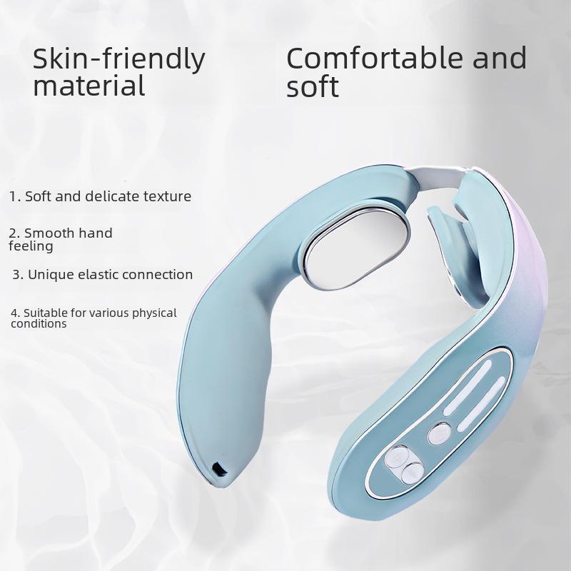 Портативный электрический шейный массажер с импульсом и подогревом для расслабления шеи и плеч