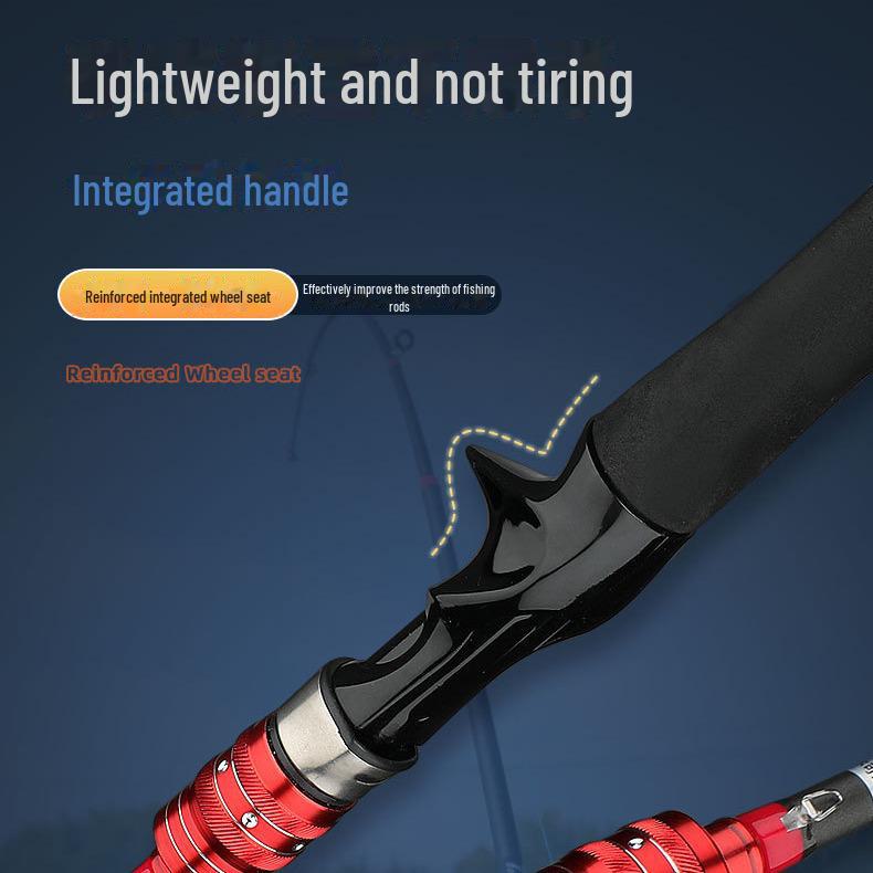 Adjustable Carbon Fiber Lure Rod with ML Action and Straight Gun Handle for Slippery Fishing.