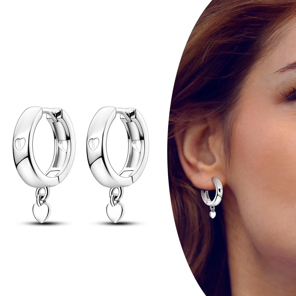 MULA Двойные серьги-кольца из стерлингового серебра 925 пробы с цирконием, цветком, звездой, U-образной формой, квадратным сердцем, паве, серьги-гвоздики в подарок для женщин, ювелирные изделия