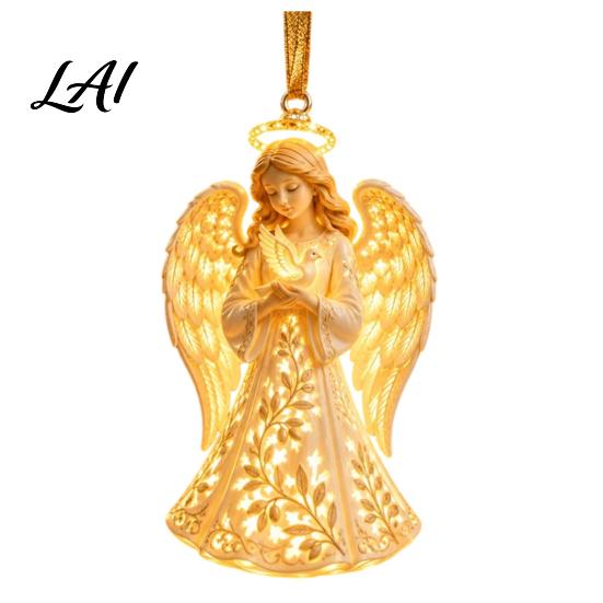 Customizable Party Scene Supplies Angel Christmas Pendant Artistic Hollow Design Hanging Ornament Holiday Ornaments Decorative Acrylic Accent