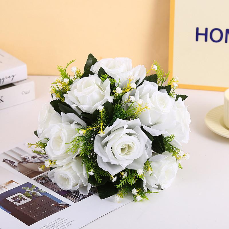 Цветочные композиции Букет Свадебная вечеринка Декор Розовый шар Шелковый цветочный шар Искусственные цветы